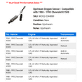 thumbnail image 2 of Upstream Oxygen Sensor - Compatible with 1988 - 1995 Chevy K1500 1989 1990 1991 1992 1993 1994, 2 of 2