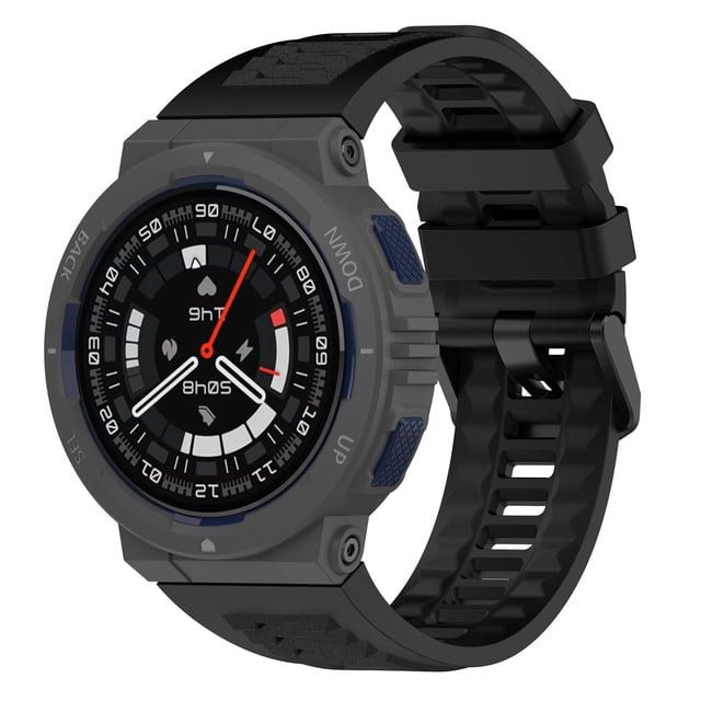 Hearth & Gear Silicone Sports Sweat Proof Solid Color Watch Band With Convenient Adjustment And Wide Compatibility Compatible With Smartwatch Features: Large Face Digital for Men Automatic Watch