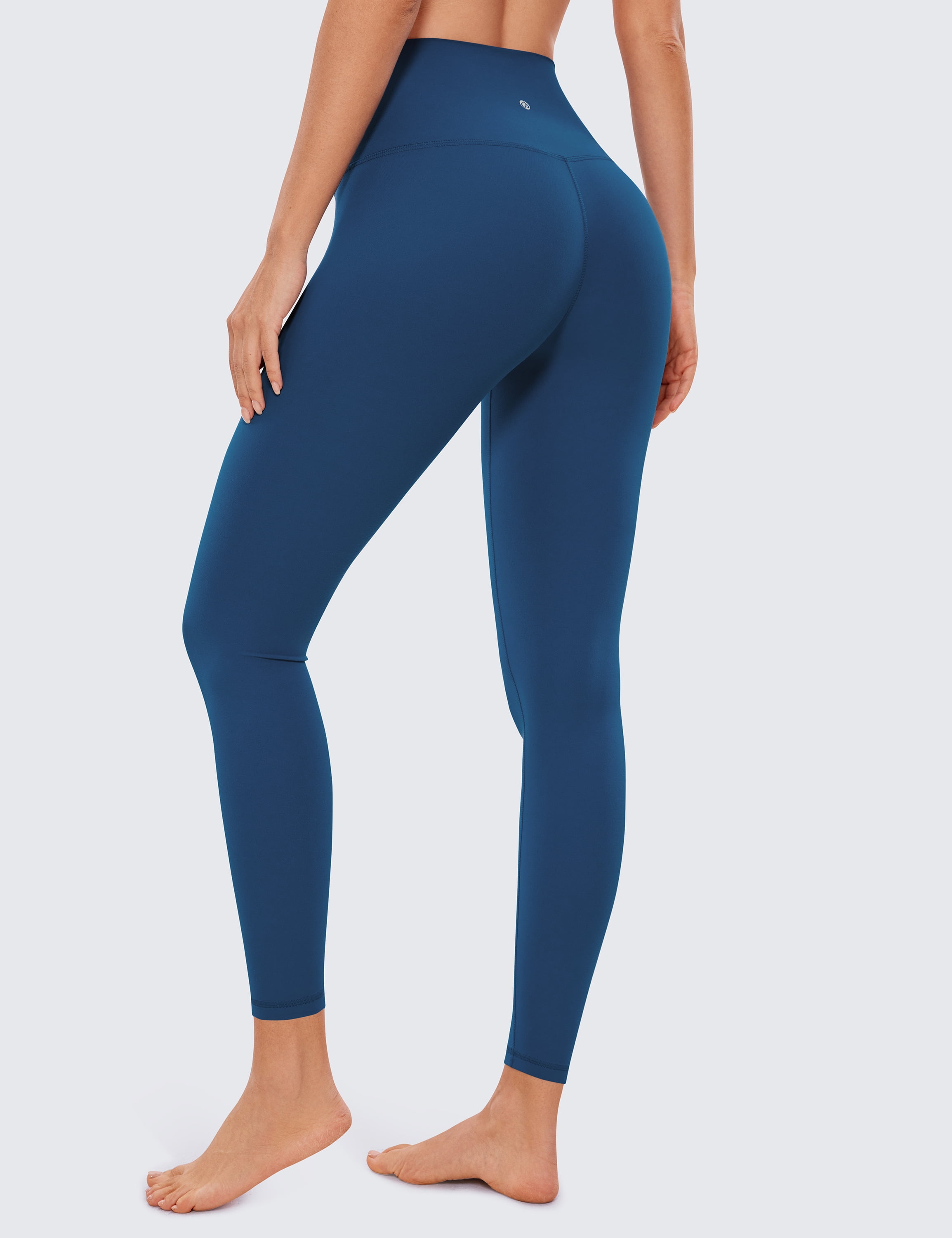 Tomboyx Workout Leggings, 7/8 Length High Waisted Active Yoga Pants With Pockets  For Women, Plus Size Inclusive (xs-6x) Chrome Blue Medium : Target