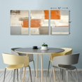thumbnail image 3 of Canvas Wall Art Abstract, Orange and White Wall Art Paintings for Bedroom Living Room, Office Home Decoration Modern Canvas Artwork Wall Decor Ready to Hang 12''''x16'''', 3 Pieces, 3 of 6