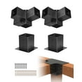 thumbnail image 1 of VEVOR 4x4 Inch Pergola Bracket Kit Inner 3.5x3.5 4-Way Brackets 2 Pcs with 2 Bases, 1 of 9