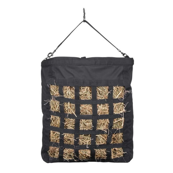Dura-Tech Double Sided Slow Feed Hay Bag for Horses | Size Large | Color Black