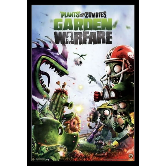 Plants vs. Zombies Garden Warfare Laminated & Framed Poster Print (24 x 36)