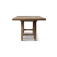 thumbnail image 4 of Hawthorne 84" Solid Reclaimed Elm Trestle 8-Person Dining Table Heritage Medium-Dark Brown, 4 of 9
