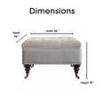 thumbnail image 6 of Serta Abbot Tufted Ottoman with Storage, Gray, 6 of 7
