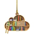 thumbnail image 2 of Home Decor Book Lovers Heart Decorations Reading Books Christmas Decorations Librarian Books Decorations Books Stack Pendants, 2 of 4