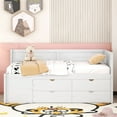 thumbnail image 2 of Twin Size Daybed with Drawers and Shelves, White, 2 of 9