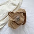 thumbnail image 3 of Bolso de mano para mujer, bolsos de paja, bolso de mano de verano, bolso grande de playa tejido (marrón), 3 of 5