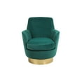thumbnail image 2 of Comfy Round Chair With Swivel Base - Velvet Upholstery, Construction ( () High Sponge Cushion, Easy Fabric, 2 of 6