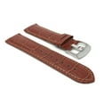 thumbnail image 2 of Bandini 26mm Mens Leather Watch Band - Alligator Pattern Leather Watch Strap - Replacement Watch Band for Classic and Smart Watch - Cognac 26 mm Watch Band, 2 of 5