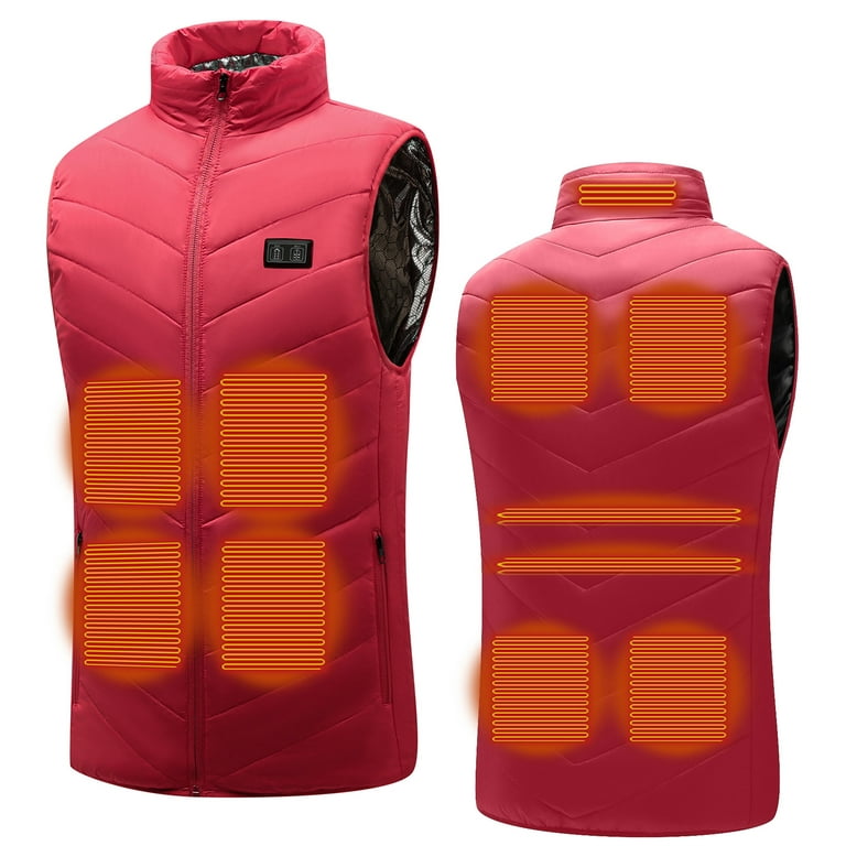 Hesxuno Heated Vest for Men Women - Outdoor Warm Ski Jackets - Double  Switch Heated Vest with 15 Heating Zones(No battery)