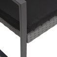 thumbnail image 3 of vidaXL 2-Seater Garden Bench with Cushions Dark Grey PP Rattan, 3 of 4