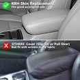 thumbnail image 3 of KBH Center Console Lid Armrest Cover for 2011-2020 Dodge Durango & Jeep Grand Cherokee, Leather Skin Upholstery Replacement for Car Accessories Interior, Gray, 3 of 7