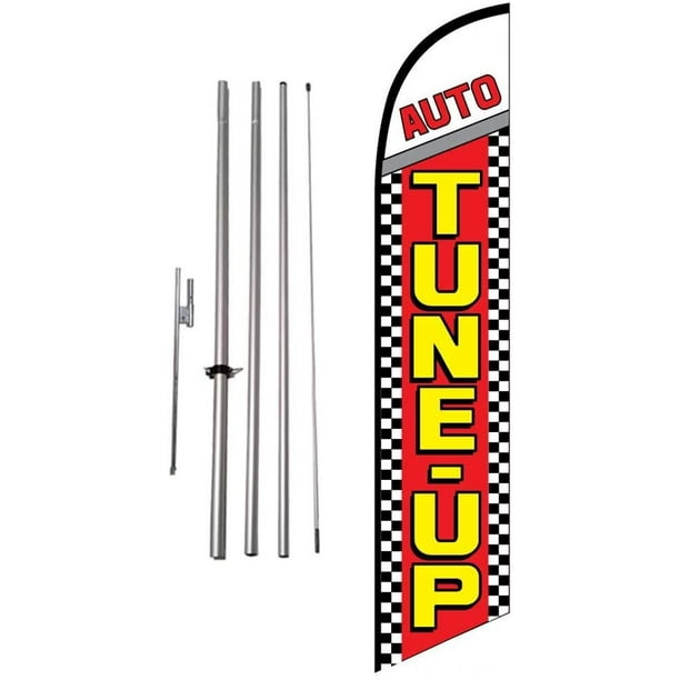 Pack of 3 Auto body & paint auto glass specialists Now Open King Swooper Feather Flag Sign Kit With Pole and Ground Spike 