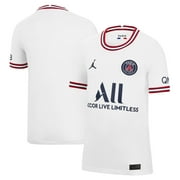 Youth Jordan Brand White Paris Saint-Germain 2021/22 Fourth Replica Jersey