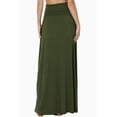 thumbnail image 2 of TheMogan Women's S~3X Casual Draped Jersey Foldable Waist Relaxed Long Maxi Skirt, 2 of 7