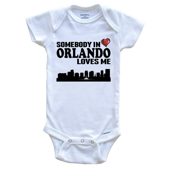 Somebody In Orlando Loves Me Baby Bodysuit