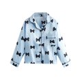 thumbnail image 5 of Usaibhir Girls Pajamas Silk PJS Set Satin Sleepwear Long Sleeve Jammies for Kids Button-Down Nightwear Loungewear 7-14 Years, 5 of 10