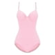 thumbnail image 1 of Underwire White Bodysuit Women Shapers Stretch Solid Color Silky Underwear Bodysuits Pink, 1 of 5