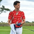 thumbnail image 3 of Balery Christmas Deer 1 Camisa Polo de Hombre con Estampado, de Manga Corta y Tejido Medio, Camisa Tipo Golf Polo-XX-Large, 3 of 6