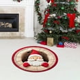 thumbnail image 2 of Gumesh 3D Optical Illusion Christmas Rug, Round Swirl Design with Santa Claus That Pops, Non-Slip Backing for Living Room & Entryway, Holiday Decor, 2 of 7