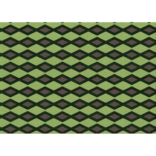 Ahgly Company Tapis Rectangulaire Lavable en Machine Intérieur Transitionnel Vert Forêt Foncé, 8 Pieds x 12 Pieds