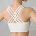 thumbnail image 2 of MSJUHEG Sports Bras For Women Bras For Women Sports Bra Women Rimless Yoga Running Cross Straps Underwear Sports Bra With Pads Removable Padded Bralette White S, 2 of 5