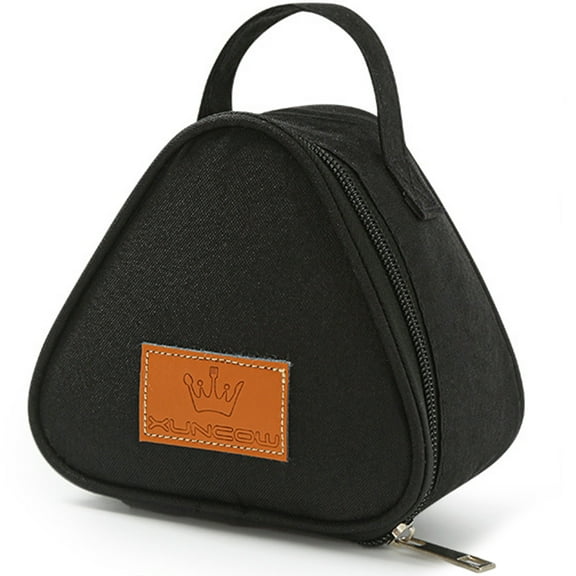 Vaupan Triangle Lunch Bag Small Reusable Snack Bags Food Containers for Sandwich Bag, Suitable for School Work Travel Gym Picnic Leakproof Outdoor Camping Handbags for Fruit Storage Bag (Black)