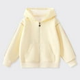 thumbnail image 6 of Boys Girls Winter Jacket Cardigan with Hoodies for Unisex Toddler Kids 3-15Years Long Sleeve Hooded Warm Jacket Beige 3 Years, 6 of 10