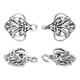 thumbnail image 3 of Broche de capa 2 pares de ganchos y ojos para coser, broches vintage para capas (Plata), 3 of 7