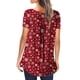 thumbnail image 5 of Puntoco - Camiseta de manga corta para mujer con cuello en V y estampado floral Puntoco Puntoco-561, 5 of 7