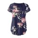 thumbnail image 4 of ICHUANYI Clearance Women Fashion Summer Sexy Printed Regular Women Short Sleeves V Neck Button Top(Blue, S) ICHUANYI WER2023081111302, 4 of 4