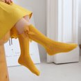 thumbnail image 4 of Calcetines para niñas Medias para niños pequeños Calcetines de pantorrilla, Calcetines finos de malla con lazo para primavera y verano, 4 pares, 4 of 5