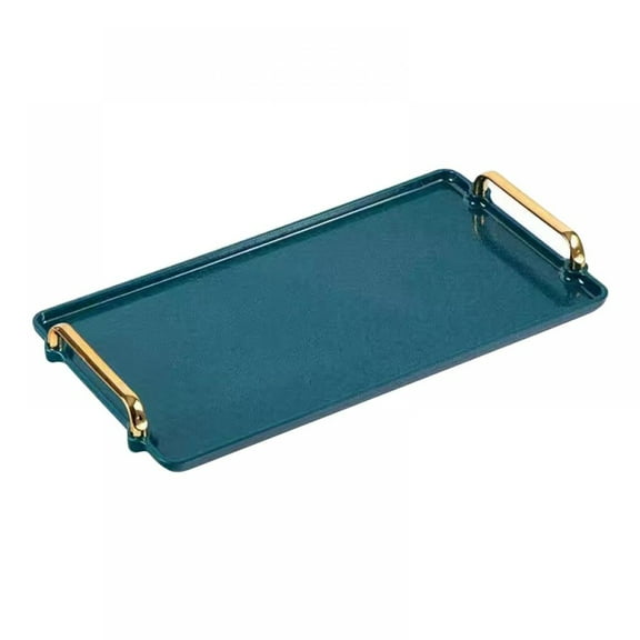 Serving Trays, Rectangular Plastic Serving Tray Non Slip ,Dinner Drinks Serving Tray