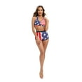thumbnail image 5 of Baywell Women's Wrap Push Up Two Piece Swimsuit Athletic Bathing Suits for Women Halter Scoop Neck American Flag Swimsuit with Boy Shorts Tummy Control High Waisted Swimsuits, S-2XL, 5 of 7