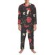 thumbnail image 3 of Fotbe Fly Agaric and Flowers Pijama de Hombre con Estampado de Manga Larga, Conjunto de 2 Piezas, Ropa de Dormir Suave y Cómoda con Bolsillos-Large, 3 of 7