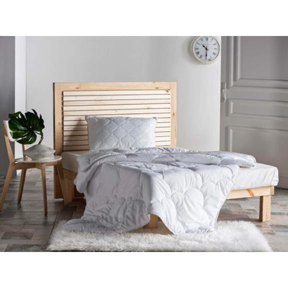 White Comfyline Quilt - Queen Size