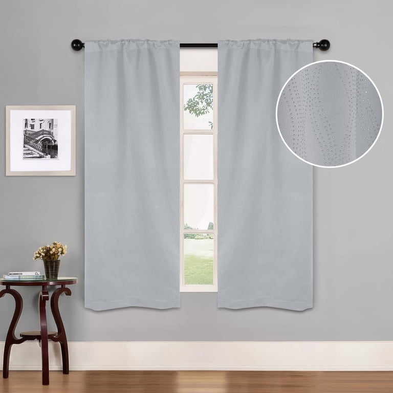 Superior Zuri Blackout Curtain Panel Set 26" x 63" Platinum photo 1