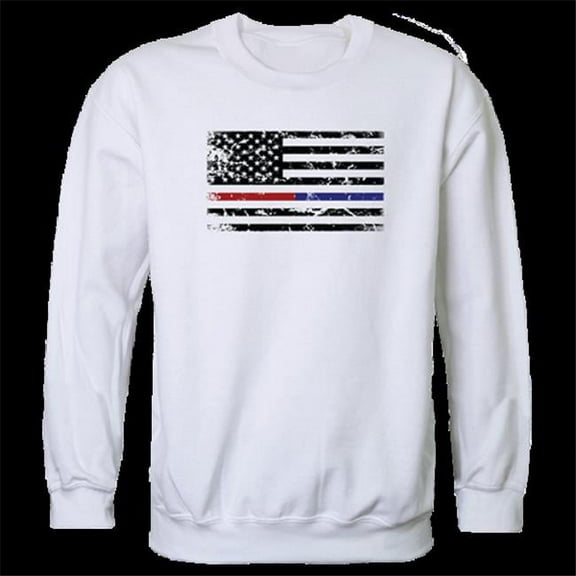 Rapid Dominance  TRL & TBL Dual Flag GRPX Crewneck Sweatshirt, White - 2X