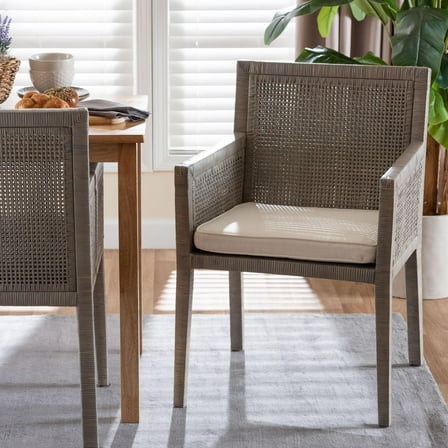 bali & pari Karis Boho Dining Chair, French Grey