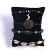 thumbnail image 5 of Juego de 4 pulseras de cristal y gemas boho con estrellas y lunas, pulseras con cuentas, pulseras hechas a mano para mujeres y niñas, 5 of 5