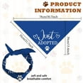 thumbnail image 4 of 1 Pc Pet Dog Bandana 30.7x14.9inch(78x38cm) Just Adopted Words Paw Prints Triangle Pet's Bandana Adjustable Comfortable Pet Bibs Washable Cotton Scarf Kerchief for Large Dog Pet Blue, 4 of 6