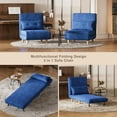 thumbnail image 5 of 3 in 1 Convertible Sofa Bed, Aiho sleeper Chair Bed with Adjustable Backrest, Perfect for Living Room, Bedroom, Small space, Blue, 5 of 9