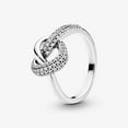 thumbnail image 2 of Heart Knot Ring, Pave Set Diamond Ring, Forever One Ring For Loved Ones, Perfect Promise Ring For Girlfriend, 14K White Gold Plated, 1.9 Ct Simulated Diamond, Anniversary Ring For Wife, 2 of 4