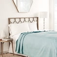 thumbnail image 2 of Beatrice Home Fashions Couvre-Lit en Chenille Channel, Queen, Bleu, 2 of 9