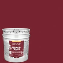 Valspar Oil Paint & Primer In One Low Sheen Barn & Fence Paint, Red, 5 Gal.