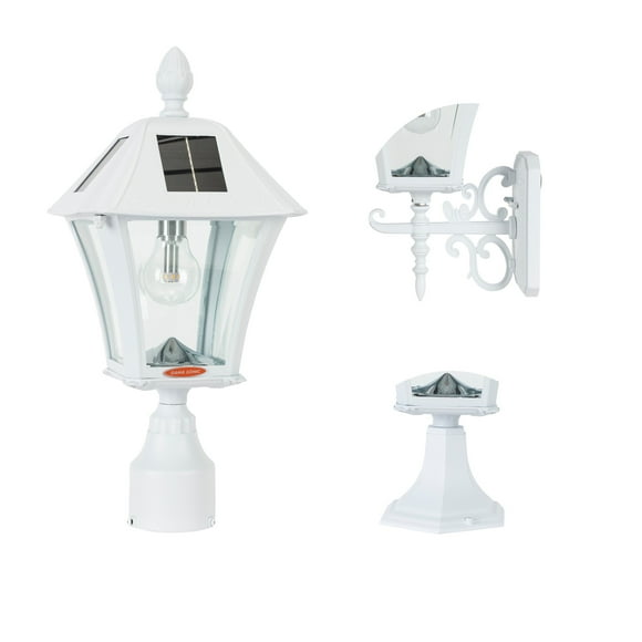 Baytown Bulb Solar Lamp - Wall/Pier/3 Fitter Mounts - White