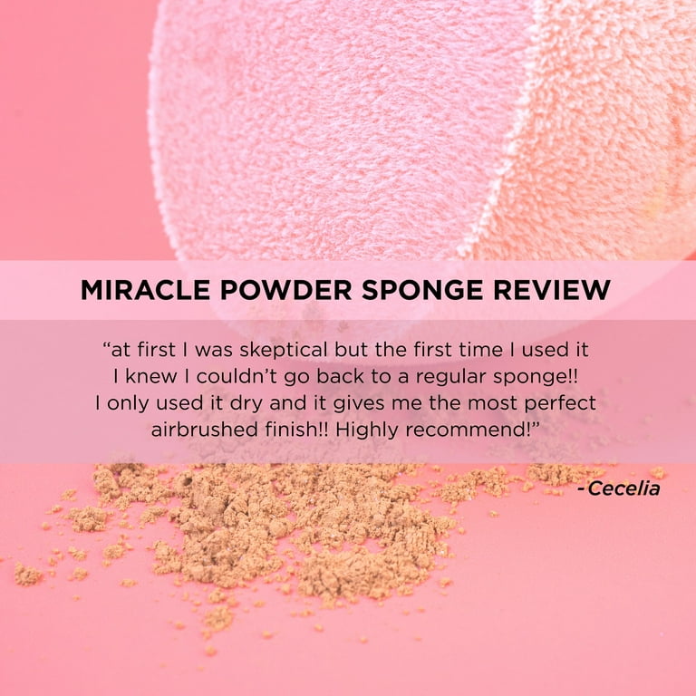 Real Miracle Powder Makeup Sponge, for Loose Powder, Pink, 1 Count - Walmart.com