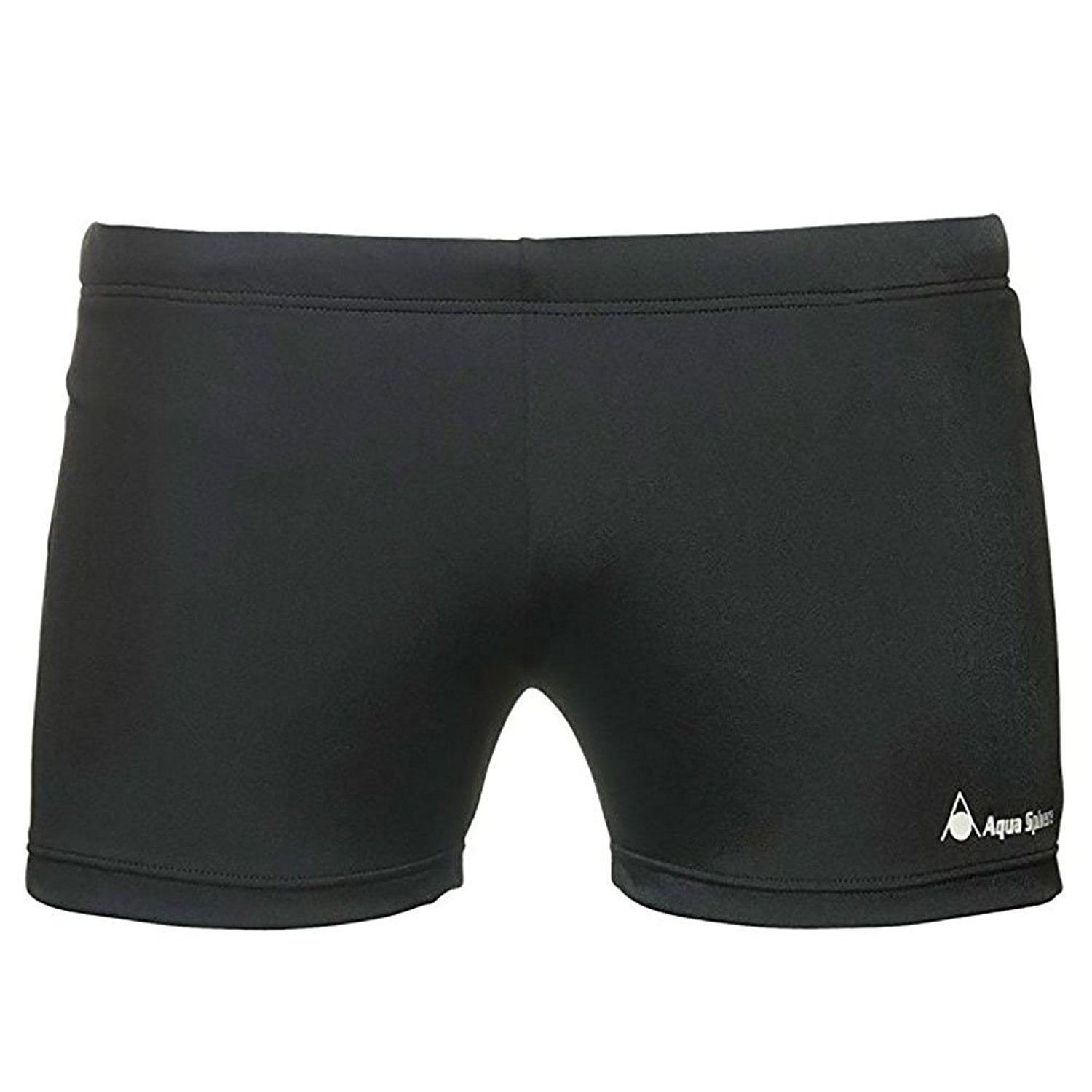 aqua sphere hermes square leg swim trunks, black/black, 36