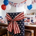 thumbnail image 4 of Memorial Day Saving!4th of July Decorations, Independent Day Chair Covers With Bows Are Perfectly For Party And Holiday Decorations, 4 of 6